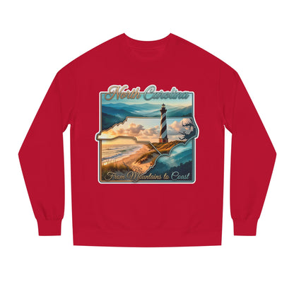 North Carolina Lighthouse Sweatshirt — From Mountains to Coast Scenic Crewneck