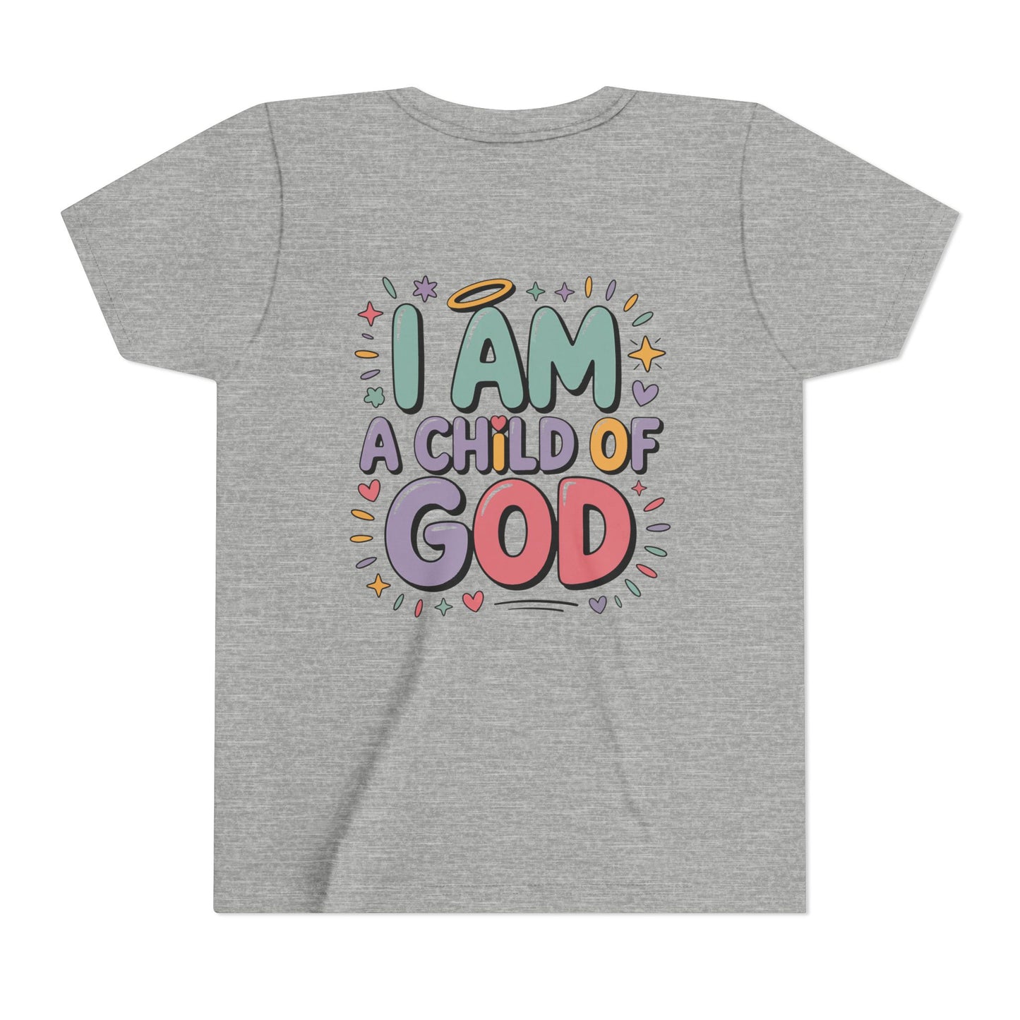 I Am A Child of God Youth Tee — Cute Pastel Christian Kids T-Shirt