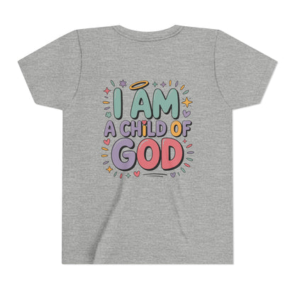 I Am A Child of God Youth Tee — Cute Pastel Christian Kids T-Shirt