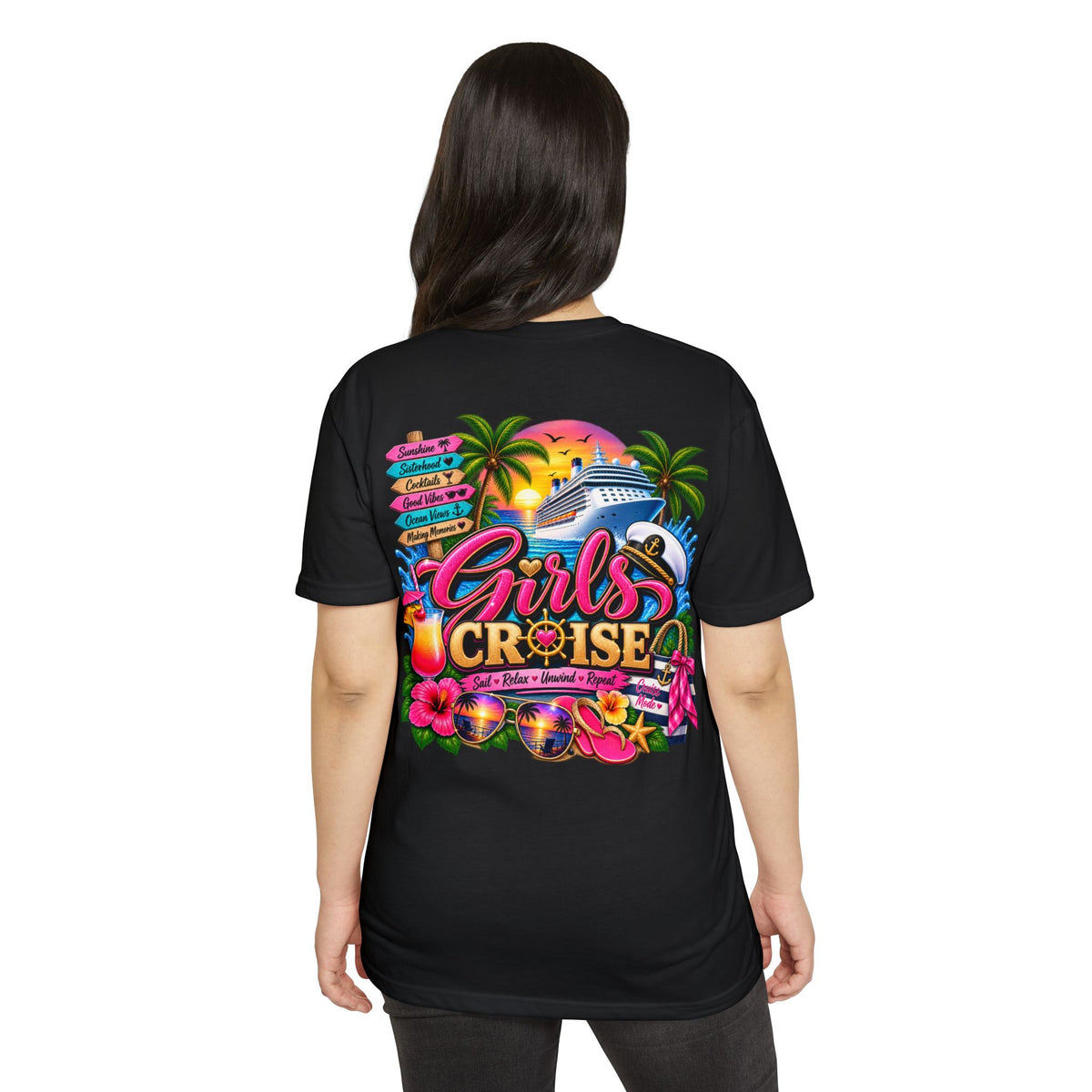 Girls Cruise T‑Shirt — Tropical Bachelorette & Vacation Tee