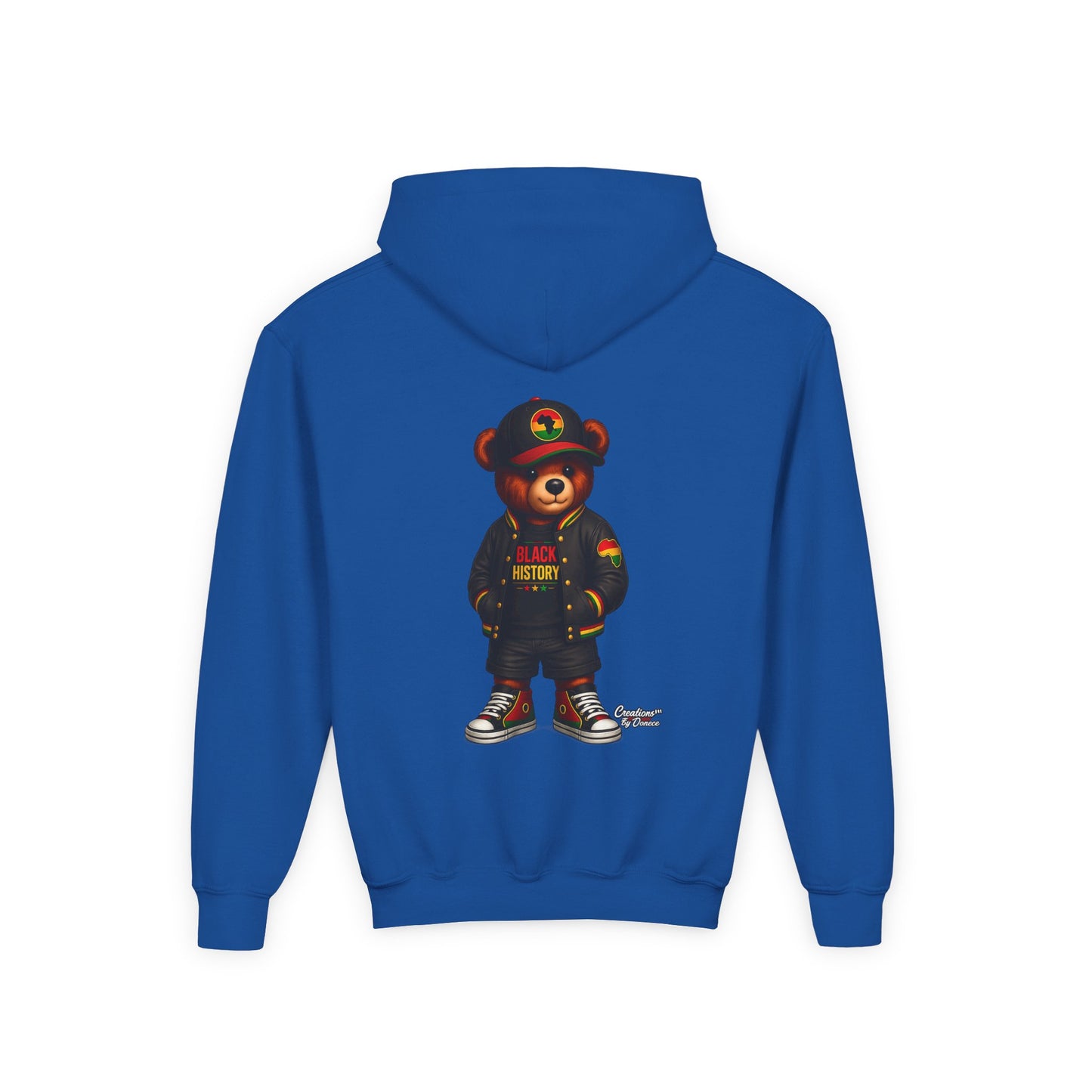 Youth Bear Hoodie — 'Follow Your History' Streetwear Kids Sweatshirt