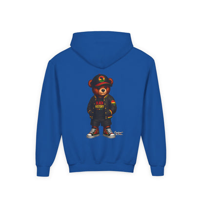 Youth Bear Hoodie — 'Follow Your History' Streetwear Kids Sweatshirt
