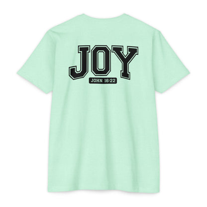 Joy T-Shirt – Christian Scripture John 16:22 College-Style Tee