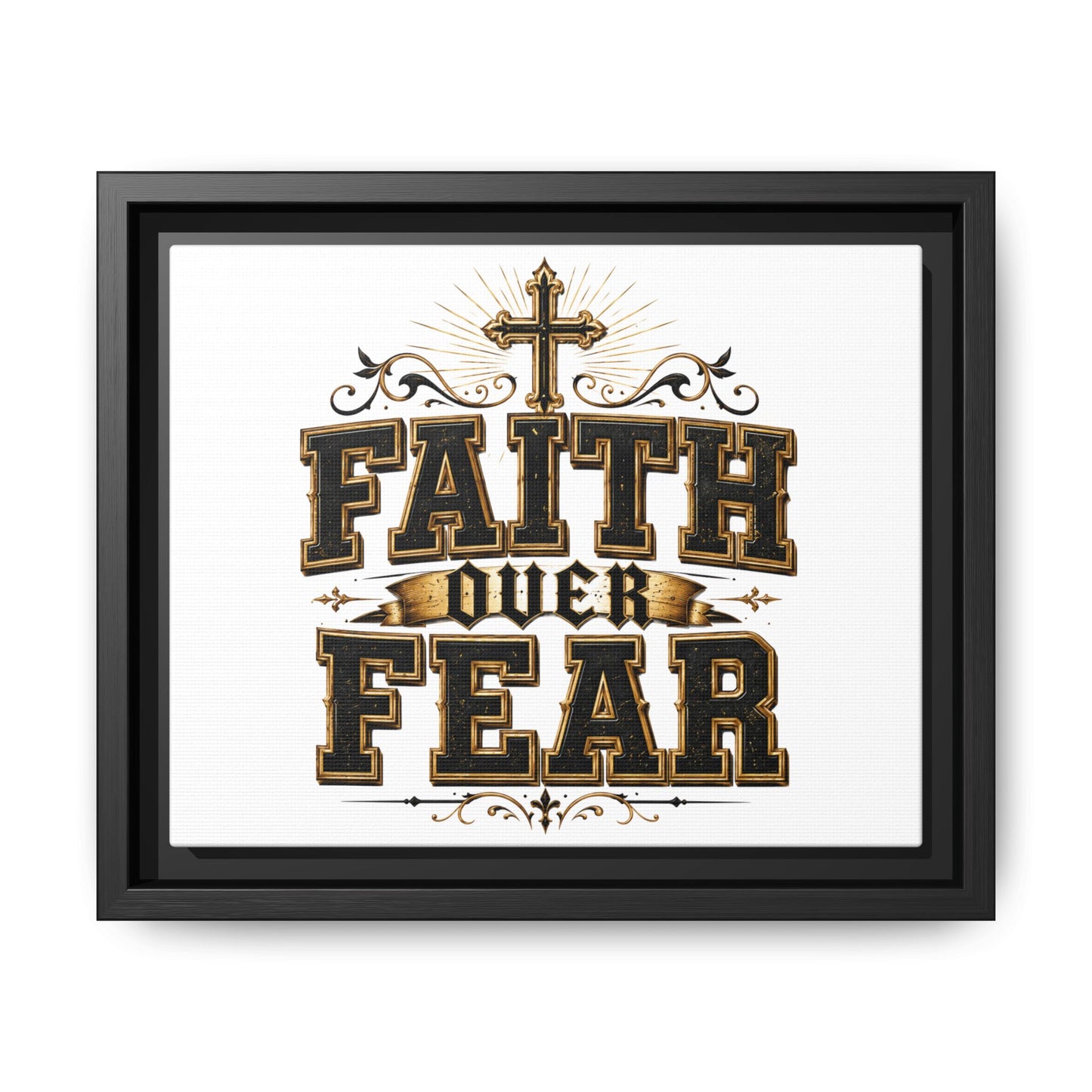 Faith Over Fear Framed Canvas Wall Art