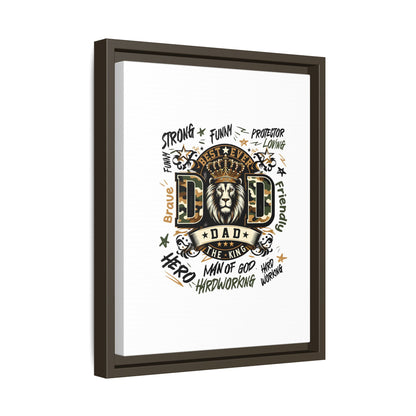 Framed Matte Canvas 'Best Ever DAD' Wall Art – Lion King Design, Father’s Day Gift