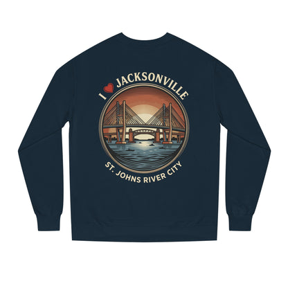 Jacksonville Crewneck Sweatshirt — I  Jacksonville St. Johns River City Graphic