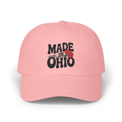 Dad Cap — "Made in Ohio" Rose Embroidered Hat