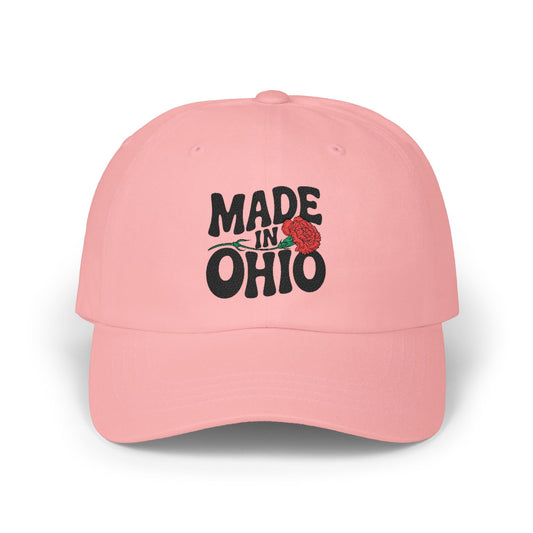 Dad Cap — "Made in Ohio" Rose Embroidered Hat
