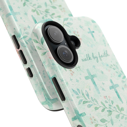 Walk By Faith Phone Case | Christian floral iPhone Case