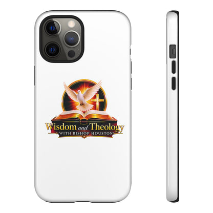 Wisdom and Theology Phone Case — Christian Dove & Cross Protective Tough Case