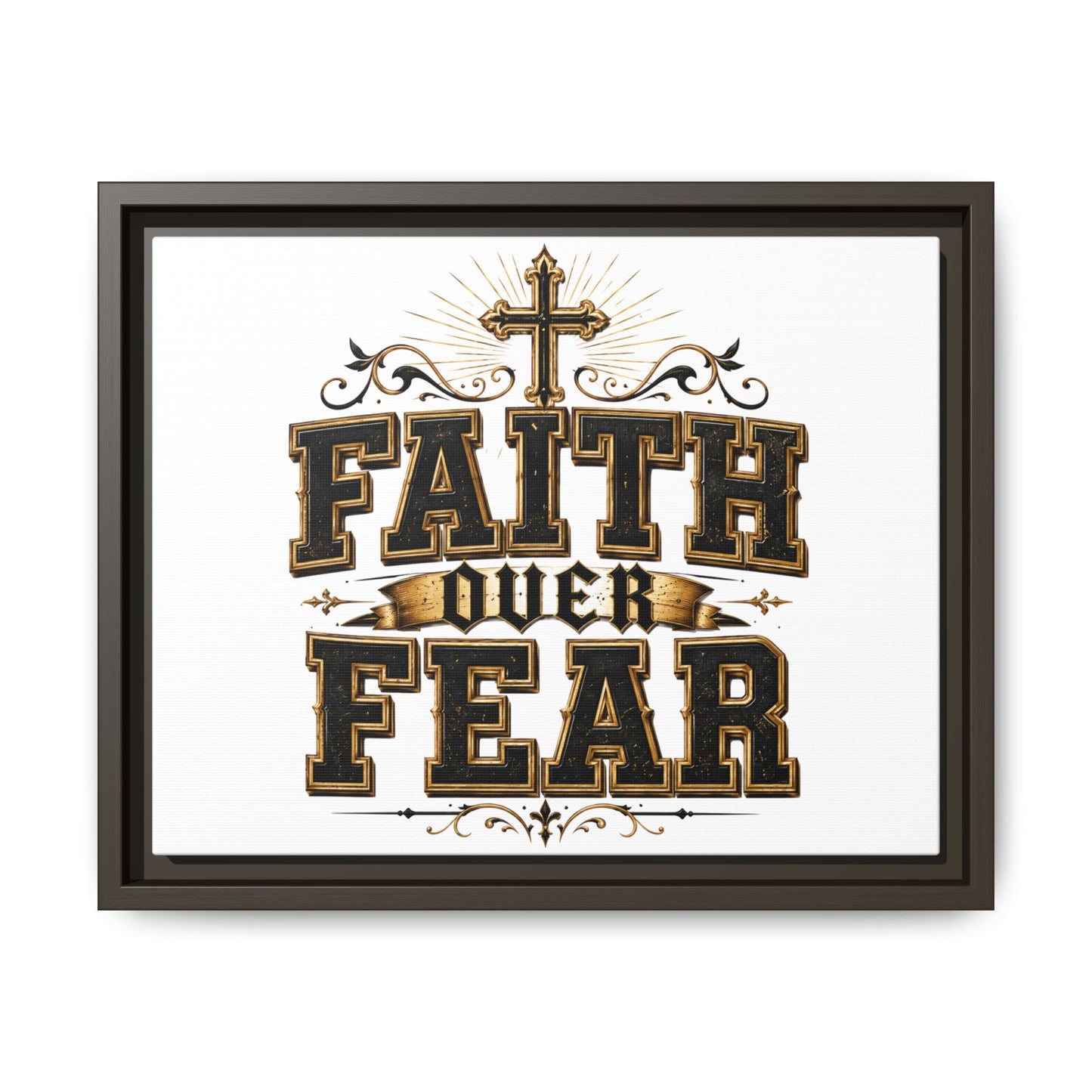 Faith Over Fear Framed Canvas Wall Art