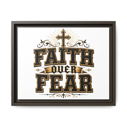 Faith Over Fear Framed Canvas Wall Art