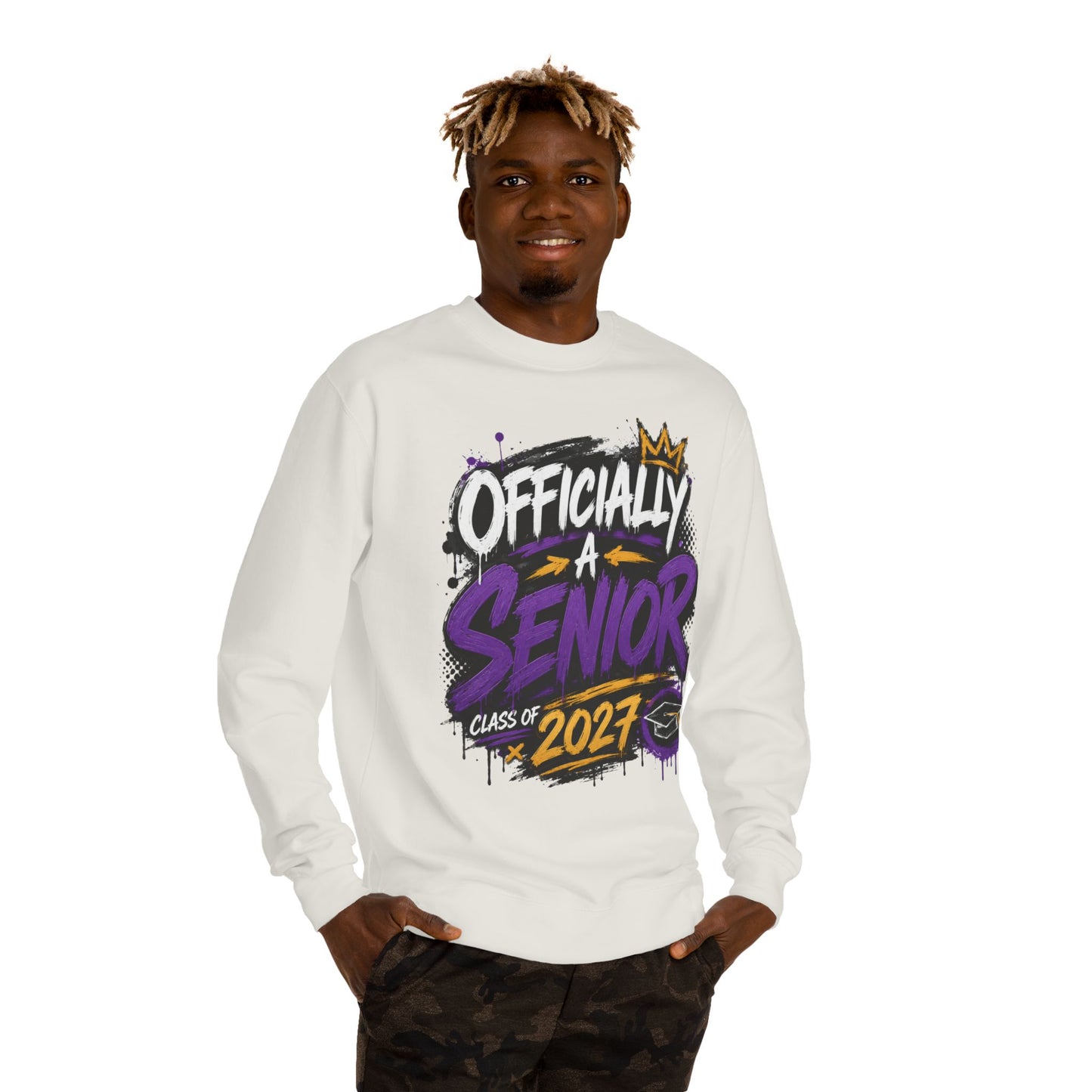 Senior Class 2027 Crewneck Sweatshirt — "Officially a Senior" Graduation Pullover