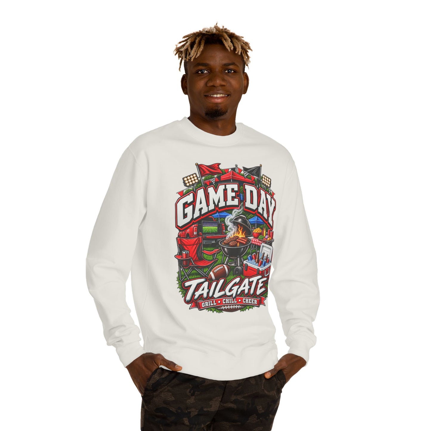 Game Day Tailgate Sweatshirt – Grill, Chill & Cheer Crewneck