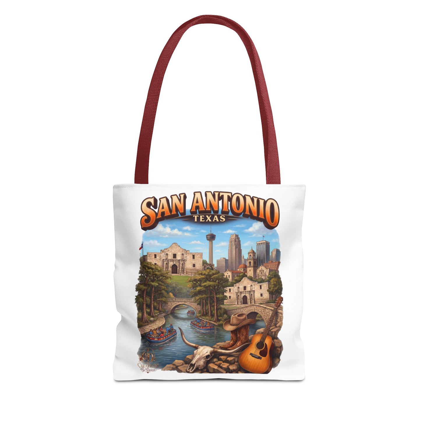 San Antonio Texas Tote Bag — Riverwalk Landmark Travel Souvenir