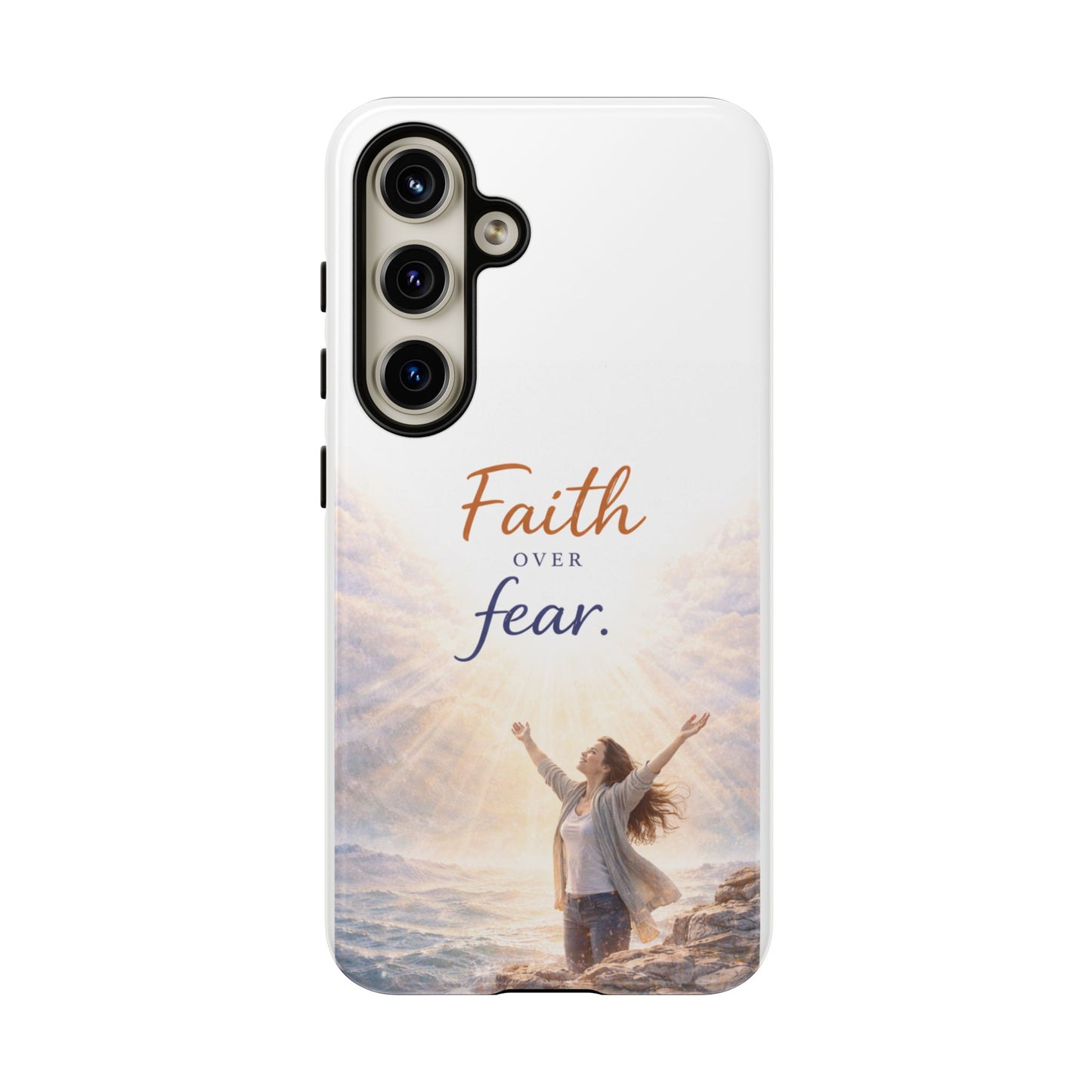 Faith Over Fear Phone Case — Inspirational Christian iPhone Cover