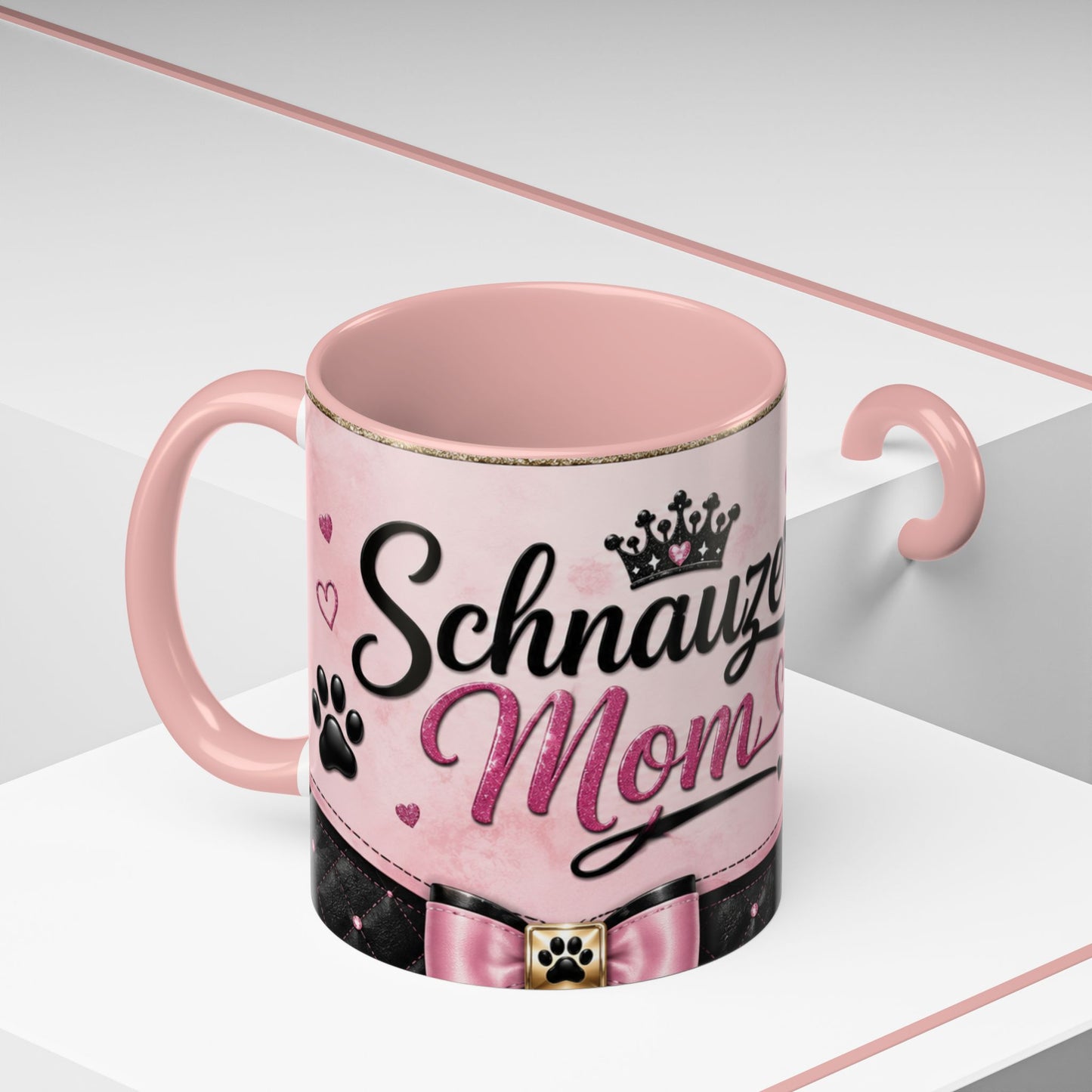 Schnauzer Coffee Mug — "Messy Beard, Big Heart" Accent Mug (11/15oz)