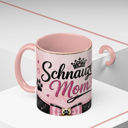 Schnauzer Coffee Mug — "Messy Beard, Big Heart" Accent Mug (11/15oz)