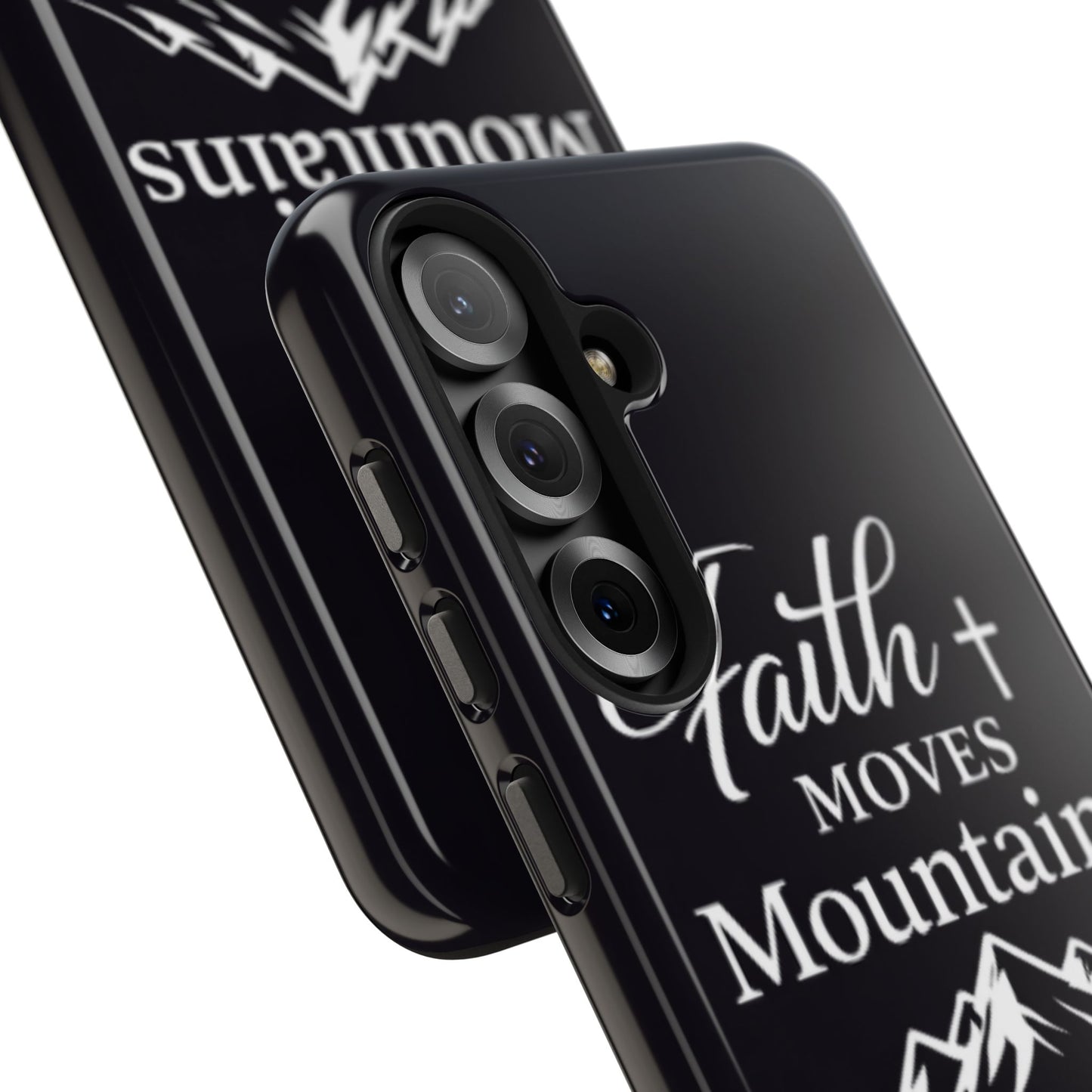 Faith Moves Mountains Tough Phone Case — Christian Inspirational Mountain Design
