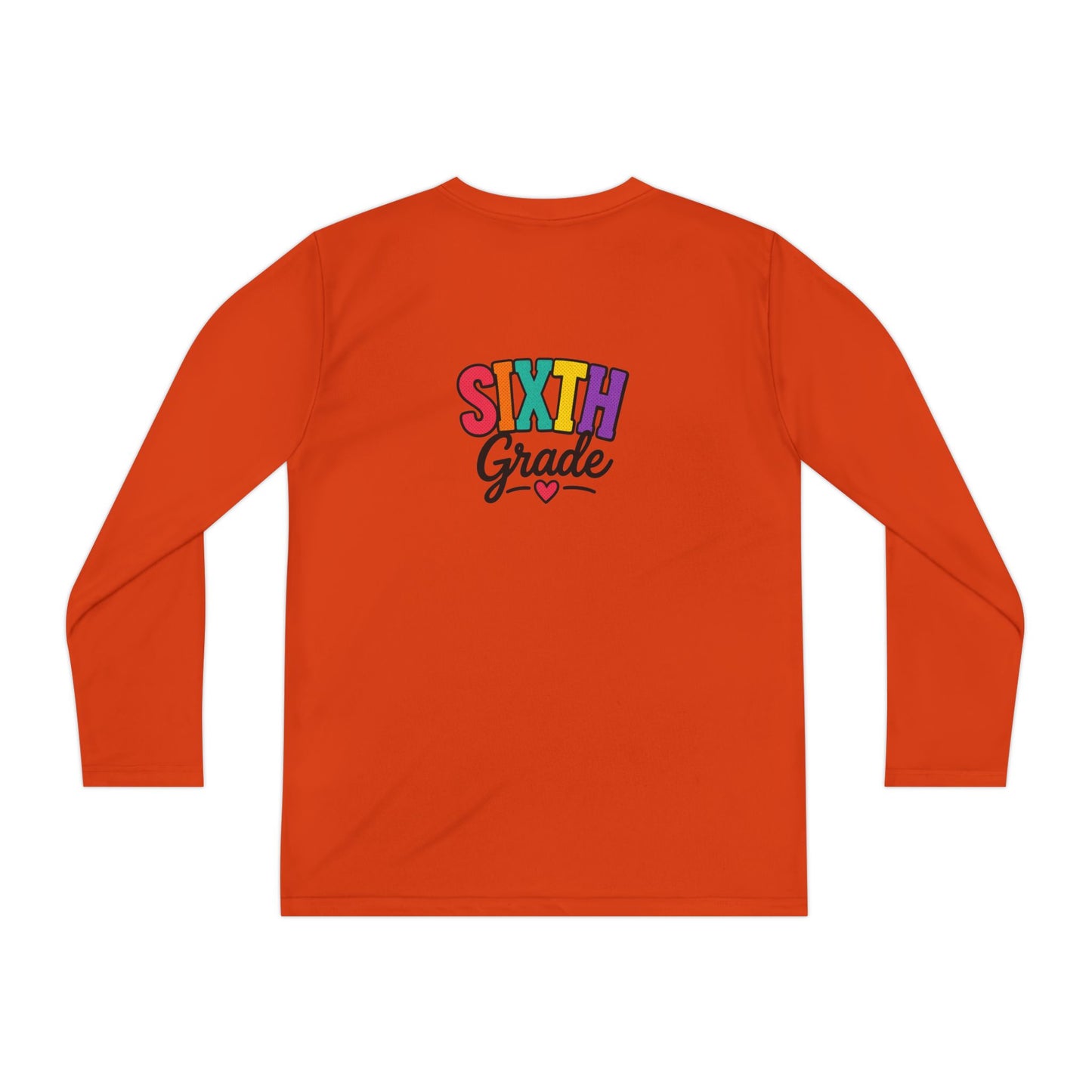 Sixth Grade Youth Long Sleeve Tee - Colorful Back-to-School Shirt