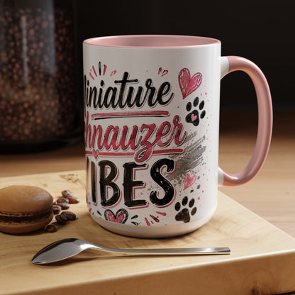 Miniature Schnauzer Vibes Accent Coffee Mug – 11/15oz