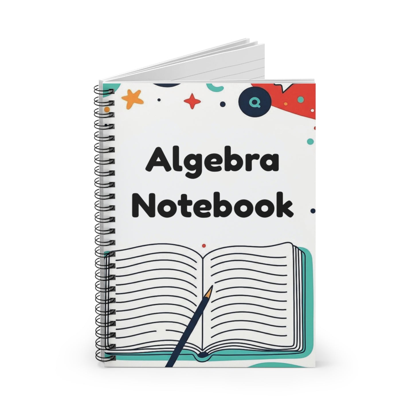 Algebra Notebook — Spiral Ruled Math Journal for Students