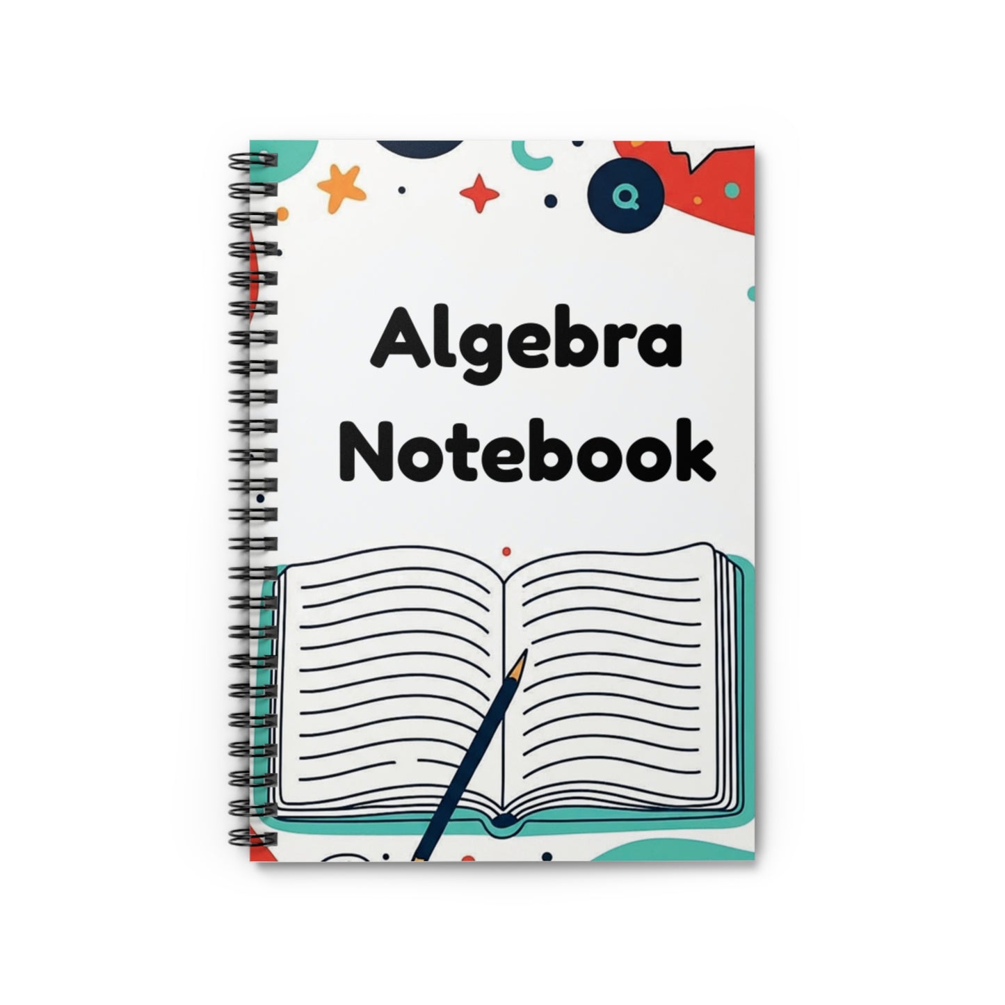Algebra Notebook — Spiral Ruled Math Notebook for Students