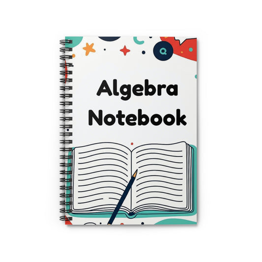 Algebra Notebook — Spiral Ruled Math Notebook for Students