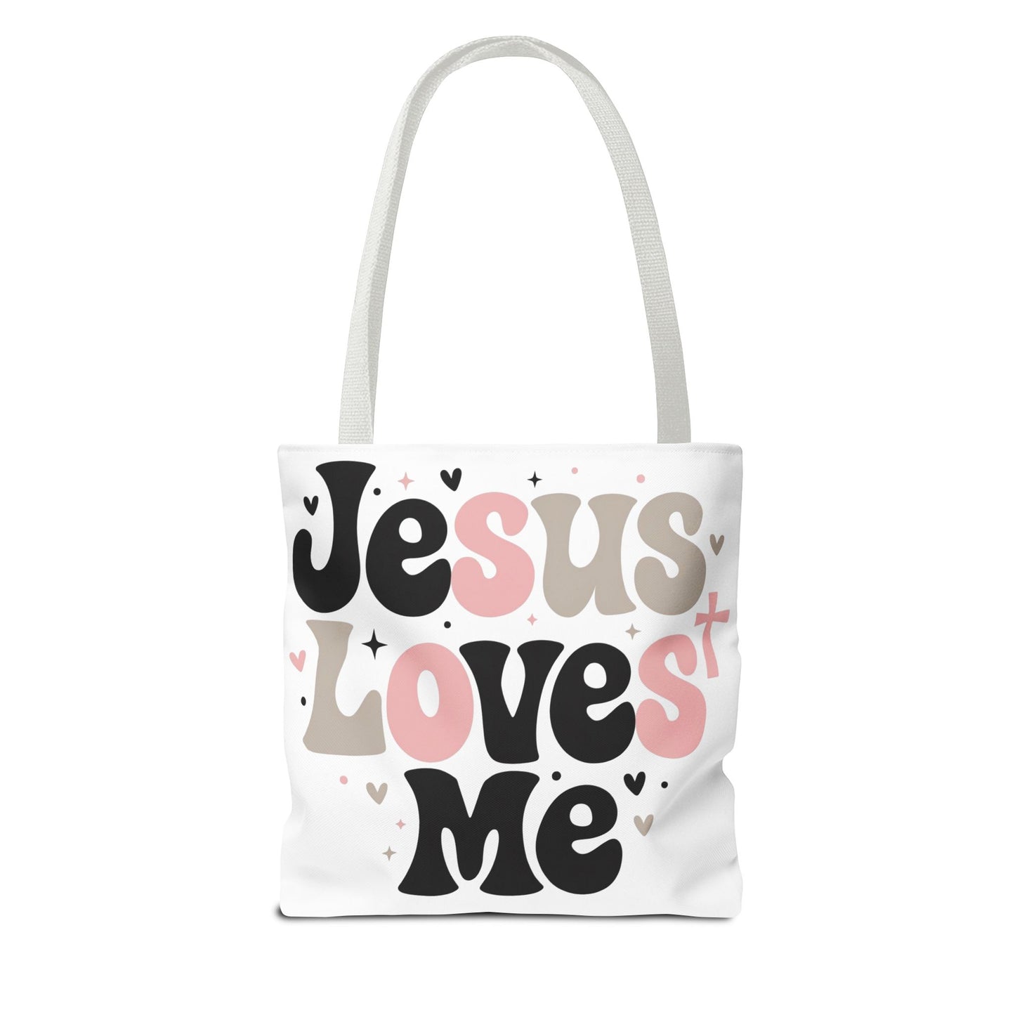 Jesus Loves Me Tote Bag - Faith-Inspired Christian Scripture Canvas Tote