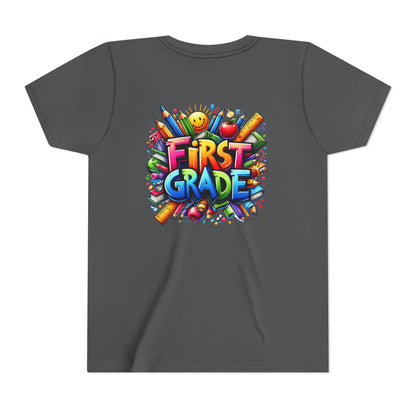 First Grade Kids Tee — Colorful Back-to-School Shirt for Boys & Girls