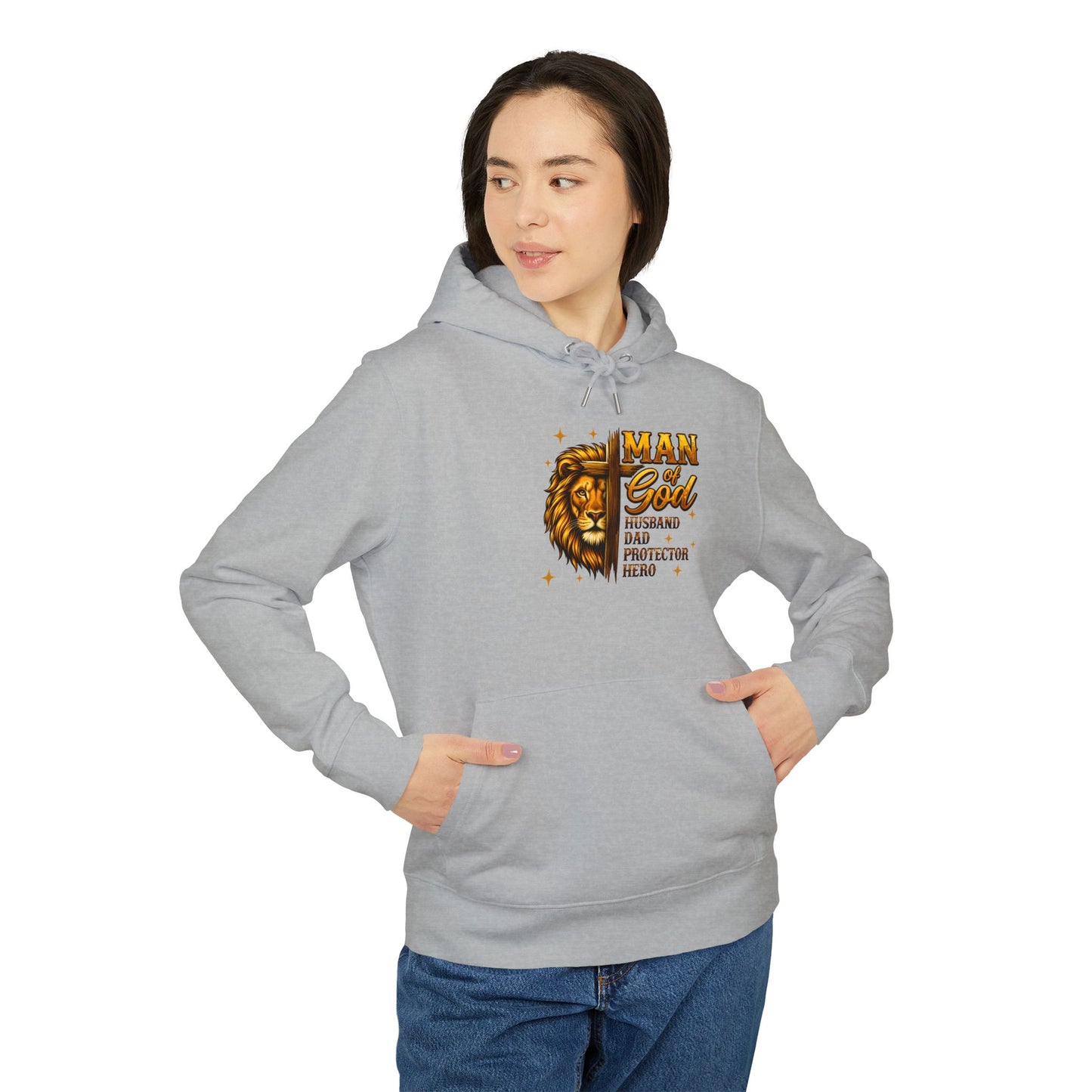 Man of God Lion Hoodie — Husband, Dad, Protector Tribute Hoodie