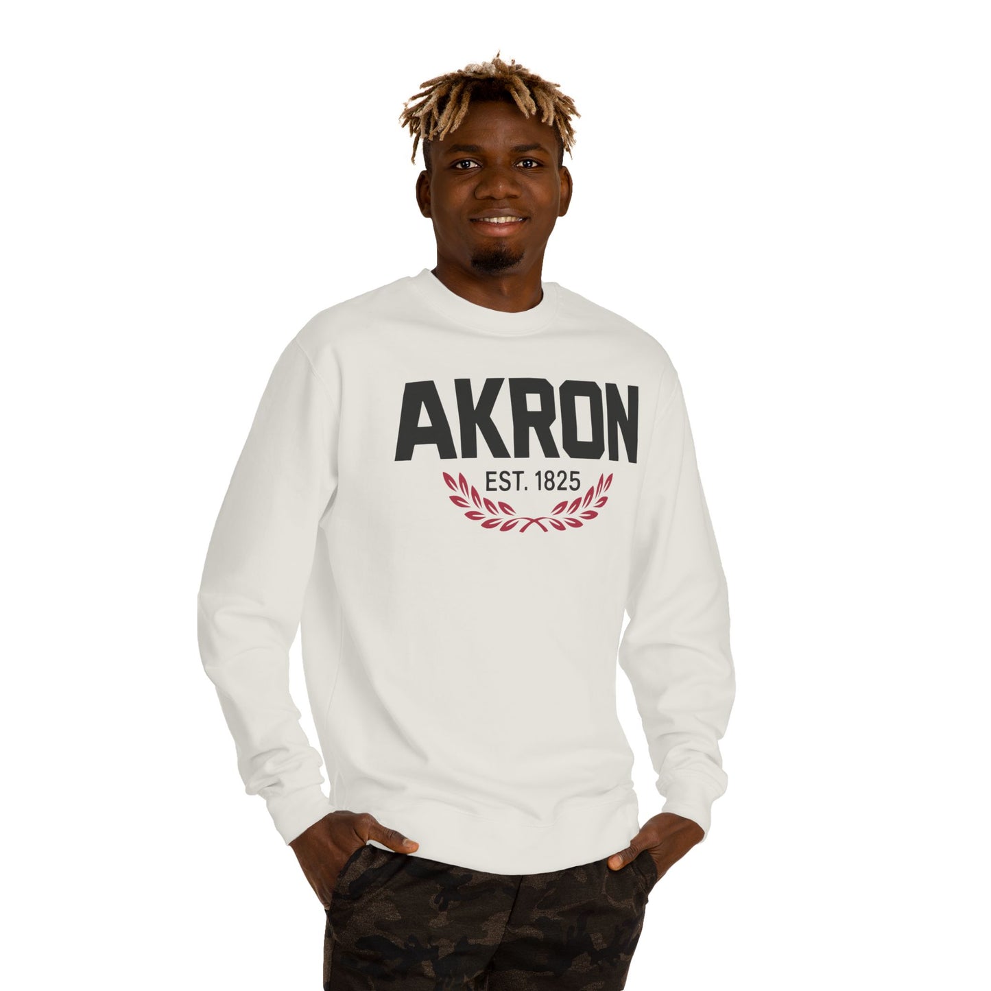 Akron Est. 1825 Crewneck Sweatshirt — Vintage City Pride Pullover