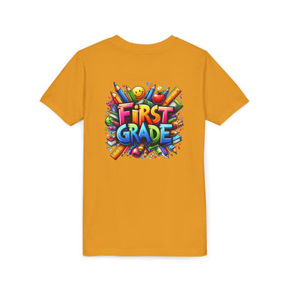 First Grade Kids Tee — Colorful Back-to-School Shirt for Boys & Girls
