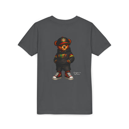 Youth T‑Shirt — Cool Bear Graphic Tee with 'UNITY' Hoodie Design