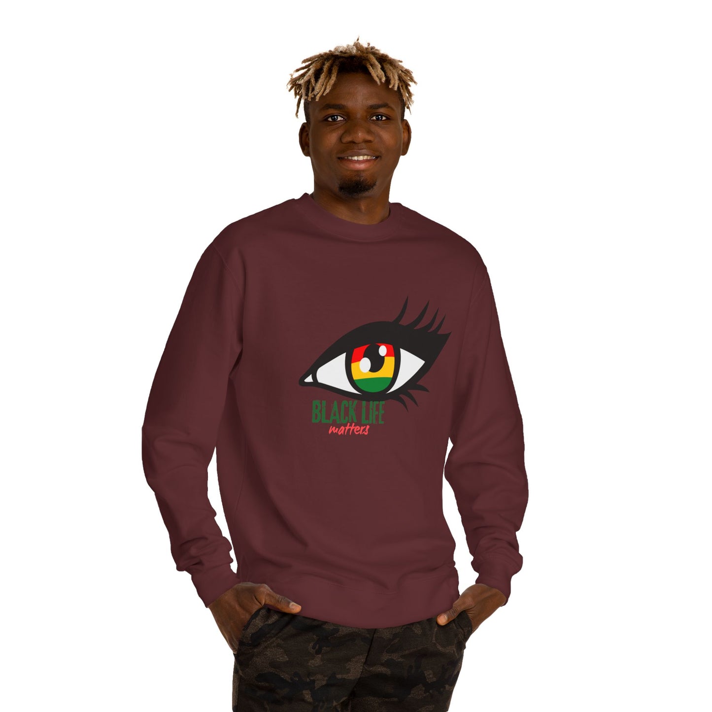 Black Life Matters Eye Graphic Sweatshirt