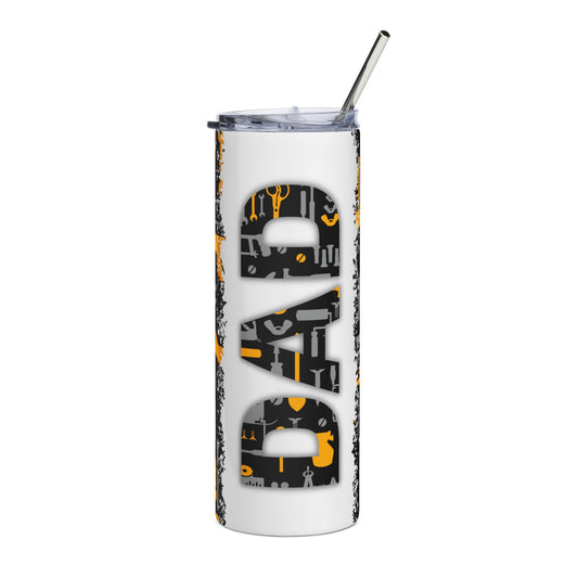 Tool Pattern 20oz Stainless Steel Tumbler — Construction Mechanic Gift