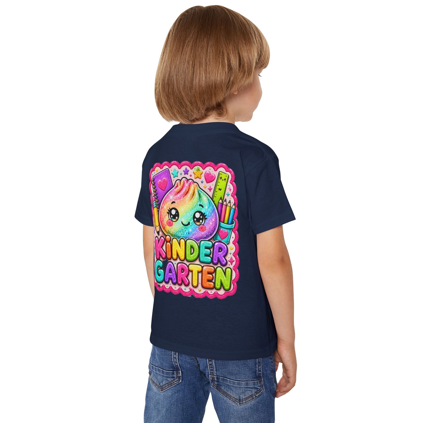 Kindergarten Cute Rainbow Emoji Toddler T-Shirt