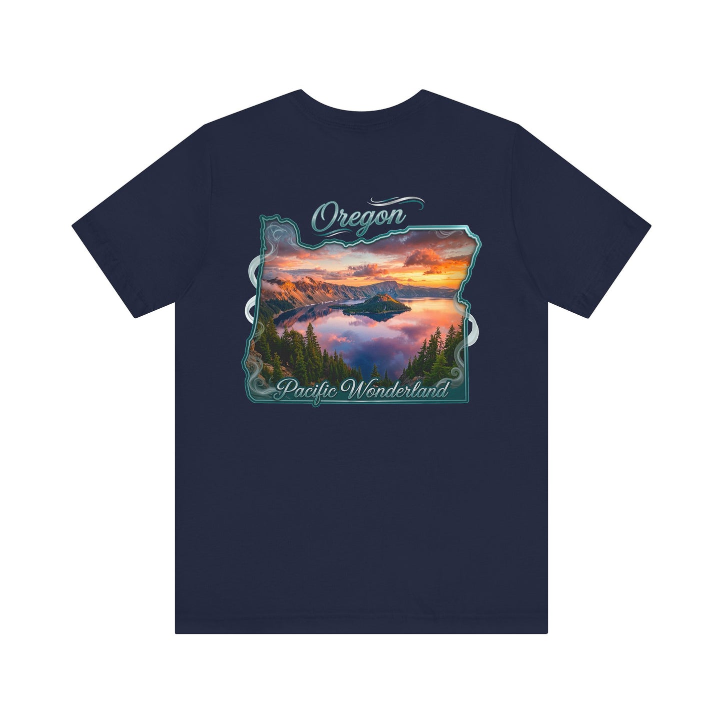 Oregon Pacific Wonderland T‑Shirt — Scenic Sunset State Map Tee