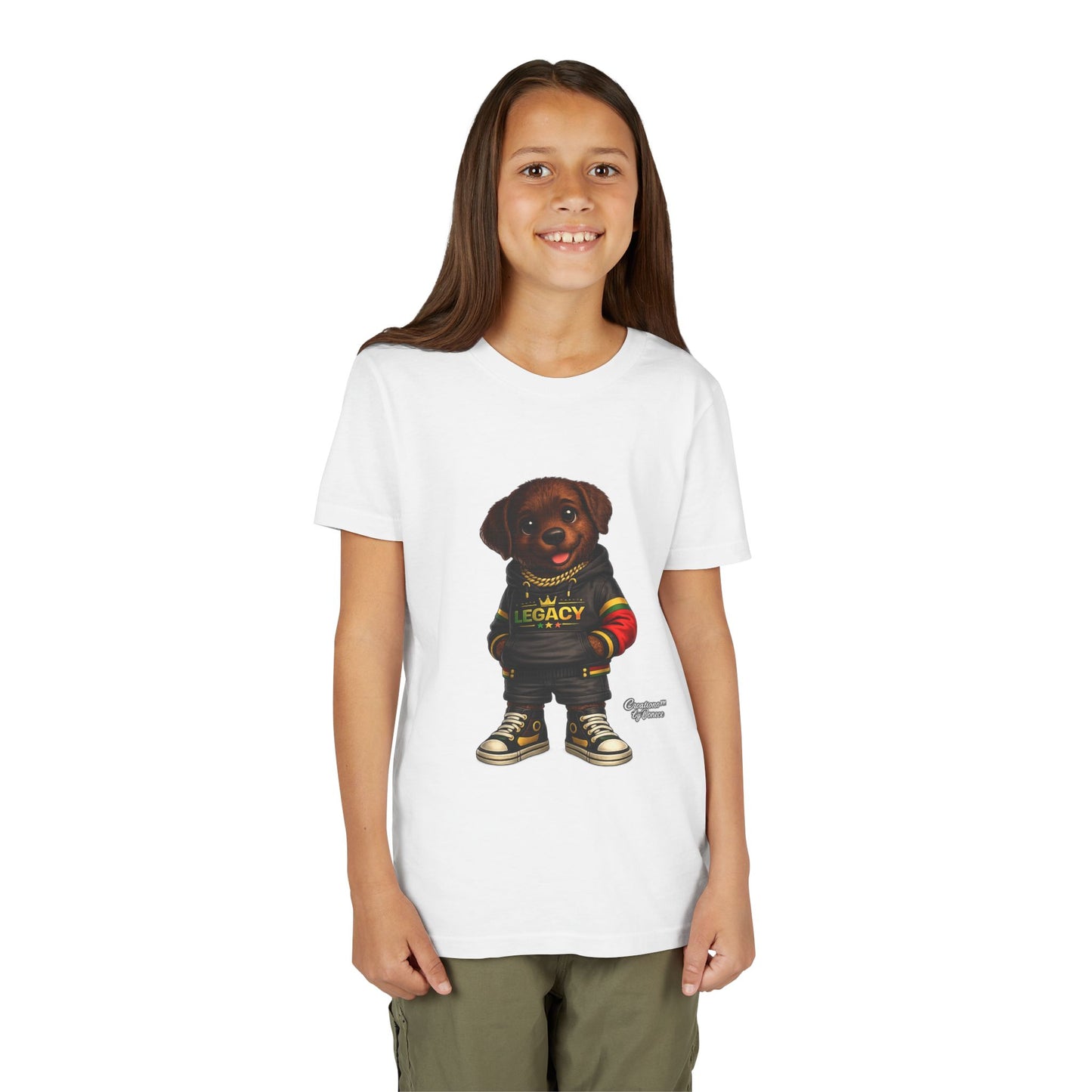 Youth Dog Tee — 'Legacy' Streetwear Puppy Graphic Shirt