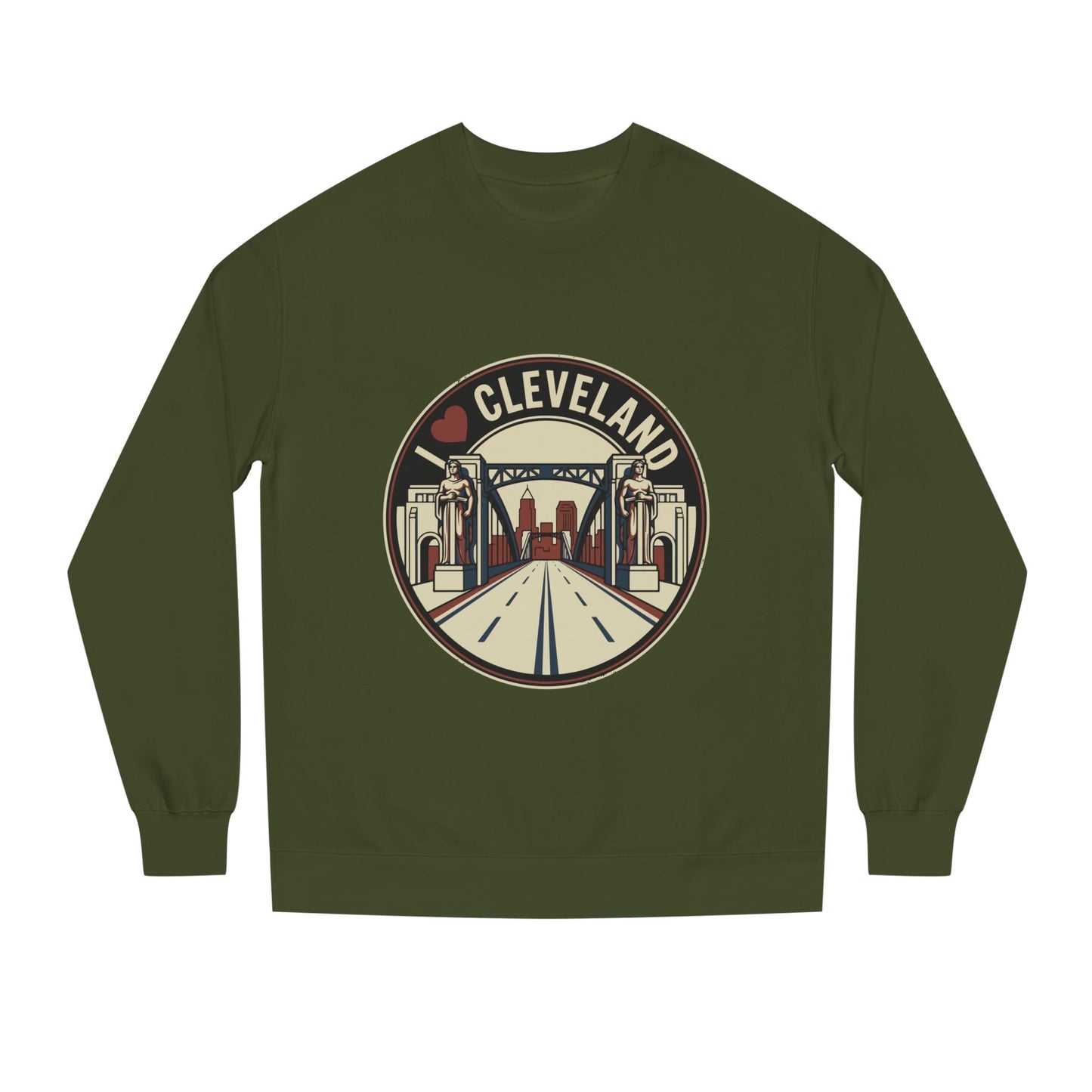 Cleveland Skyline Sweatshirt — I  Cleveland Retro City Crewneck