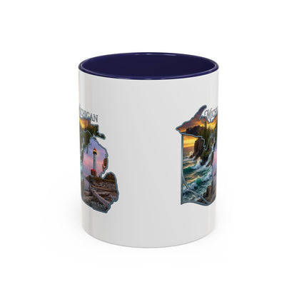 Michigan Lighthouse Coffee Mug — Scenic Great Lakes Accent Mug (11/15oz)