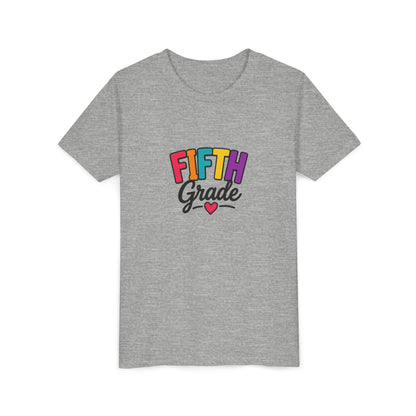 Fifth Grade Kids T‑Shirt – Colorful Back-to-School Tee with Heart