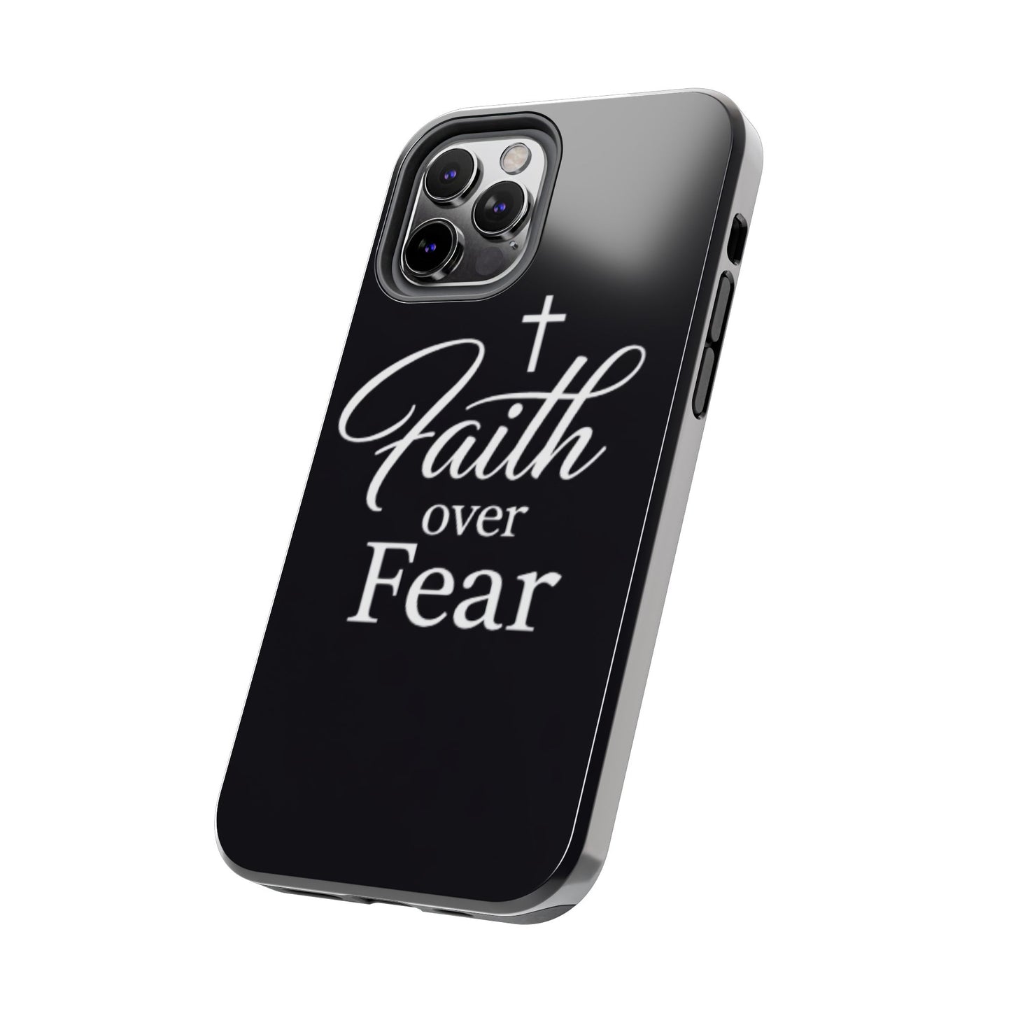 Faith Over Fear Tough Phone Case — Inspirational Christian Cross Phone Cover