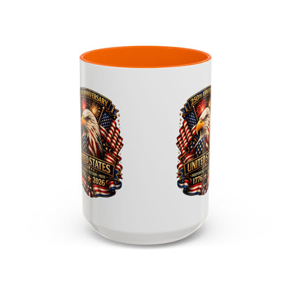 Patriotic Eagle Coffee Mug - United States 250th Anniversary 1776-2026