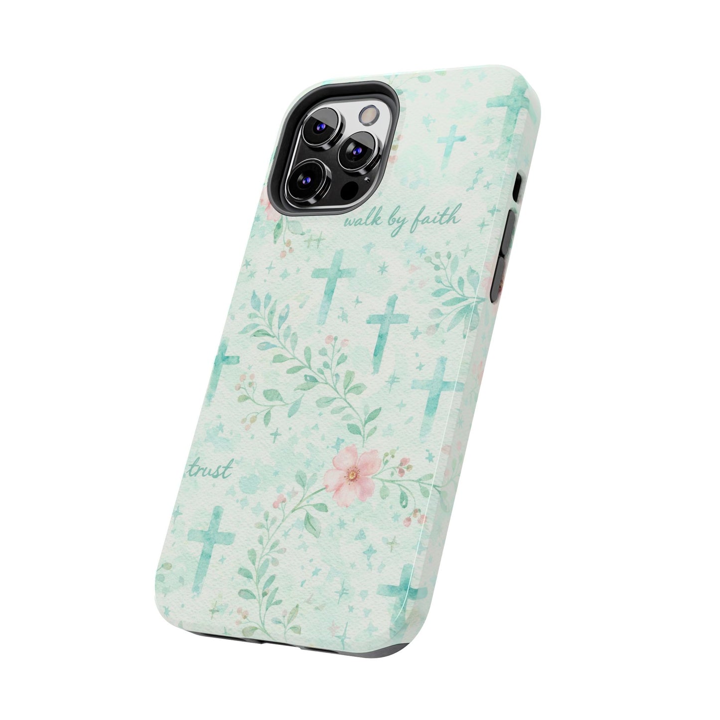 Walk By Faith Phone Case | Christian floral iPhone Case
