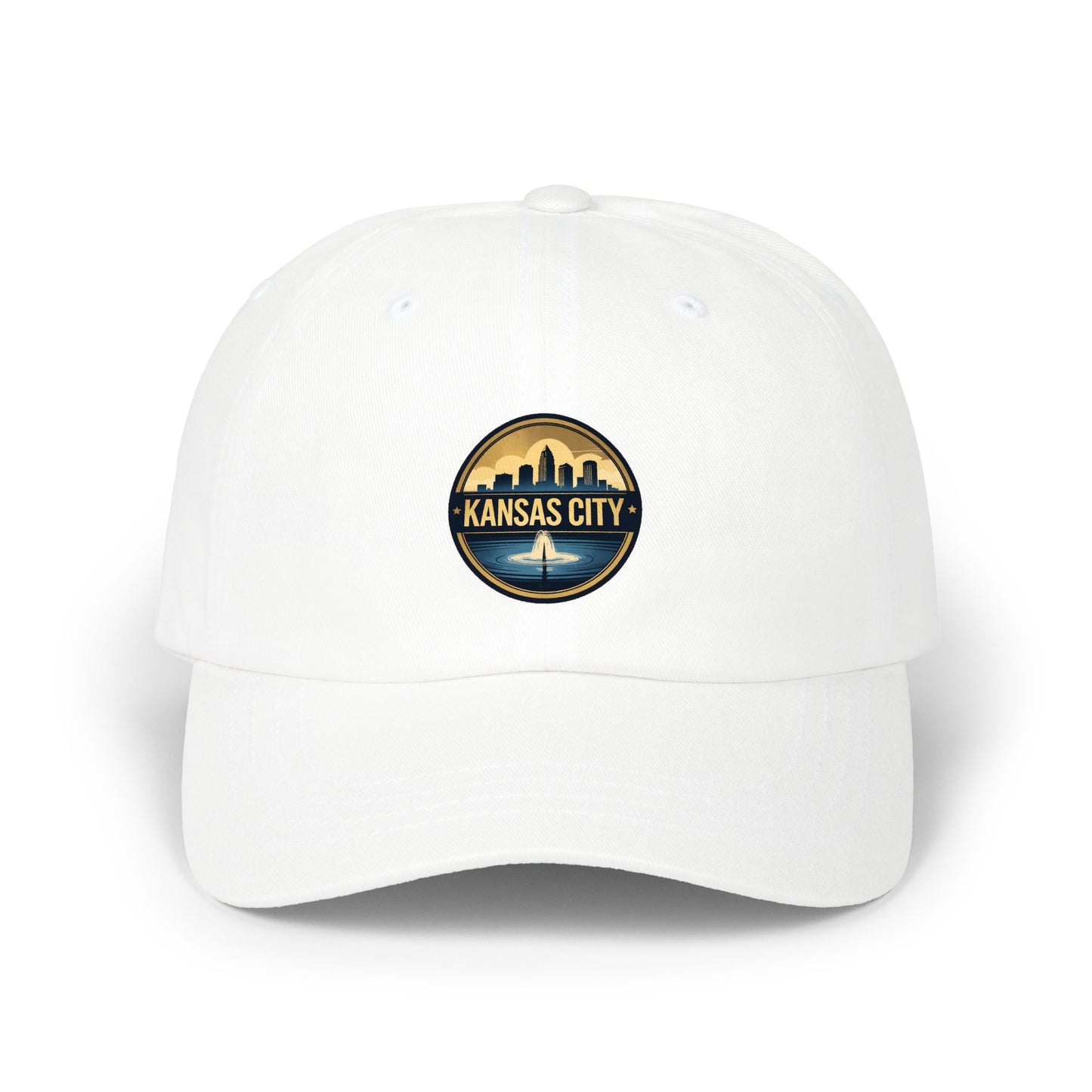 Kansas City Skyline Dad Cap — Vintage Sunset Embroidered Baseball Hat
