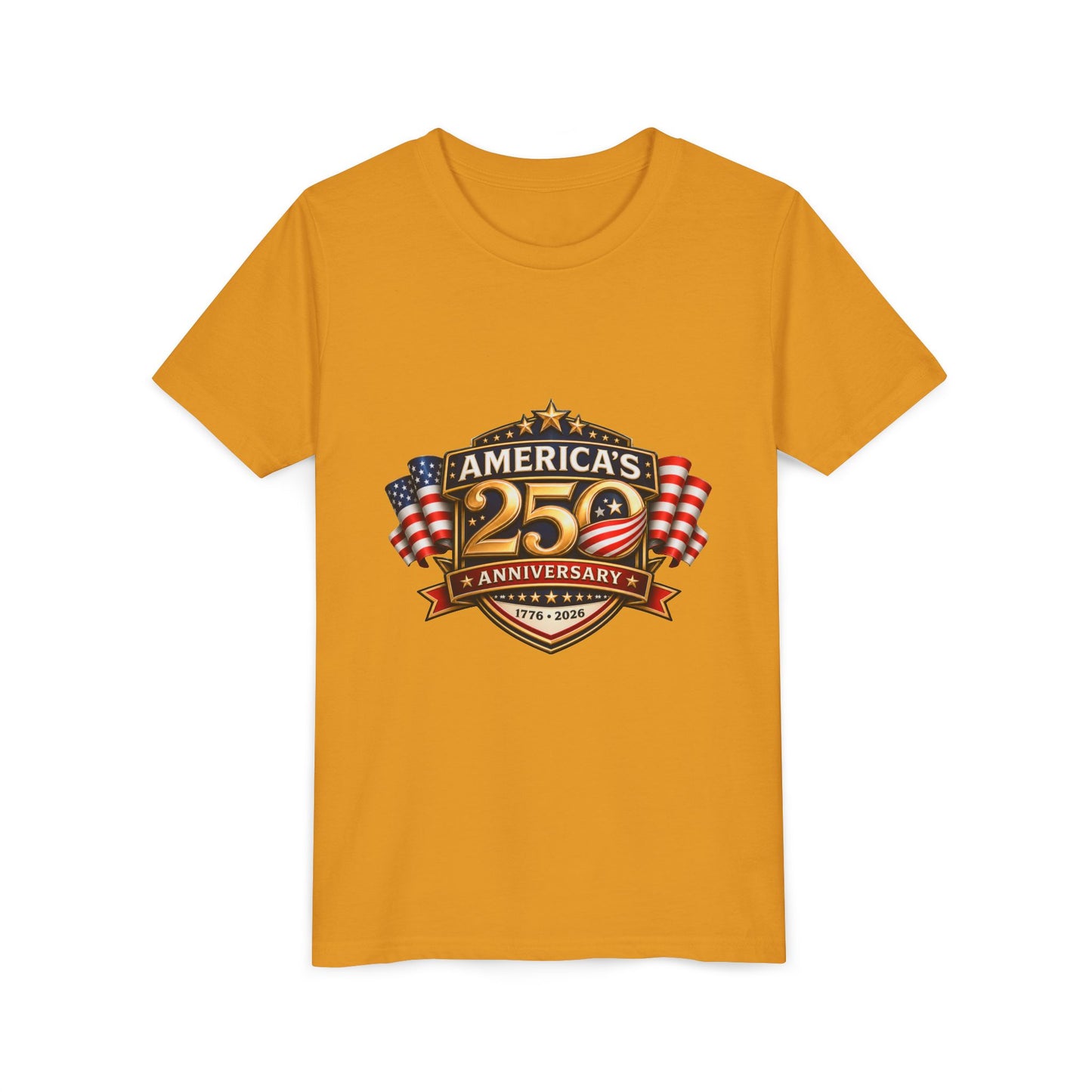 America's 250th Anniversary Youth Tee - Patriotic 1776–2026 Celebration Shirt