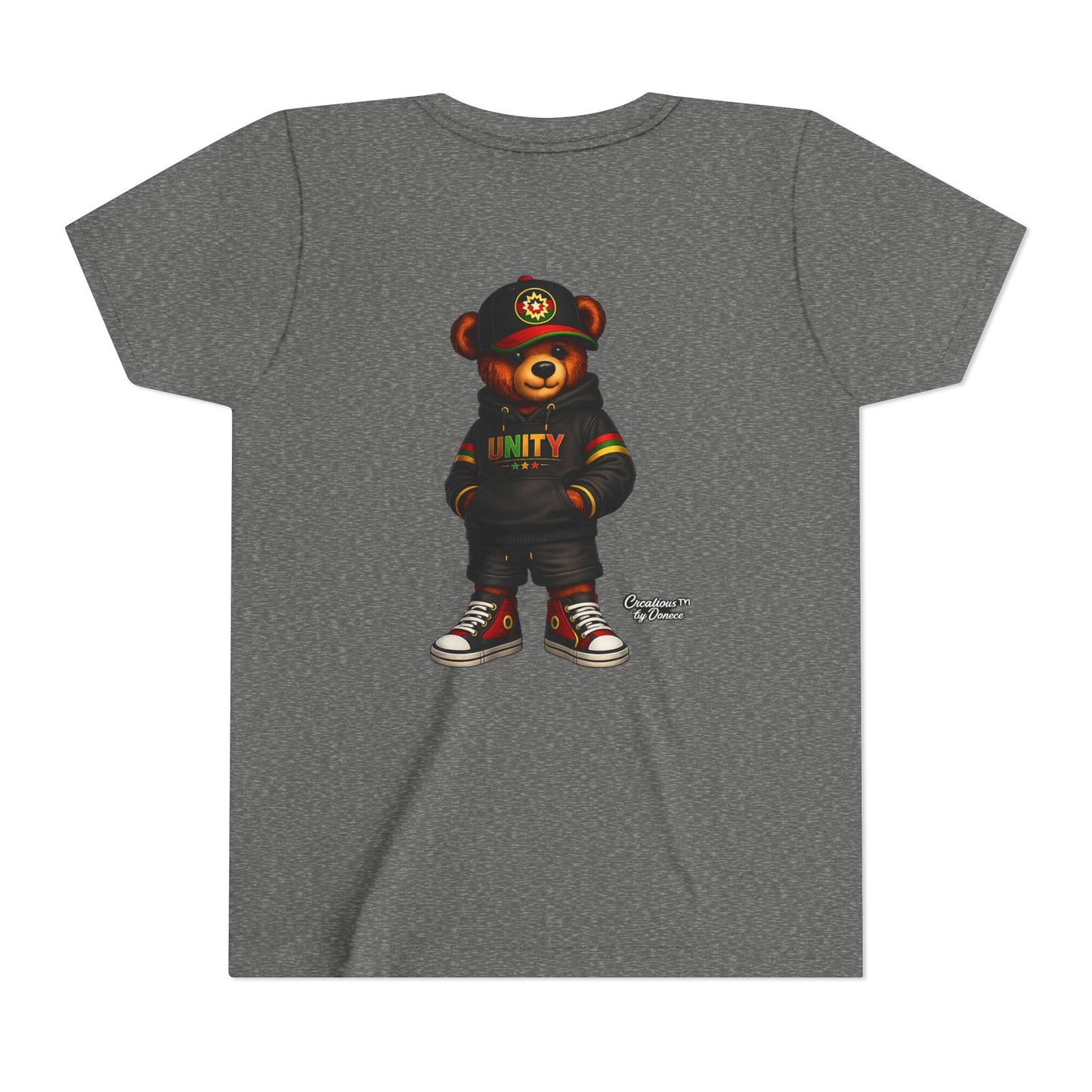 Youth T‑Shirt — Cool Bear Graphic Tee with 'UNITY' Hoodie Design