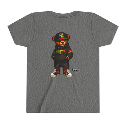 Youth T‑Shirt — Cool Bear Graphic Tee with 'UNITY' Hoodie Design