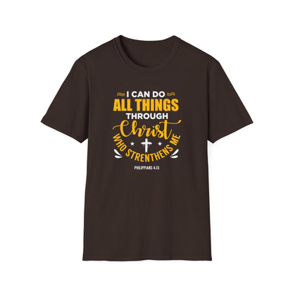 I Can Do All Things Through Christ Who Strengthens Me- Philippians 4:13  T-Shirt